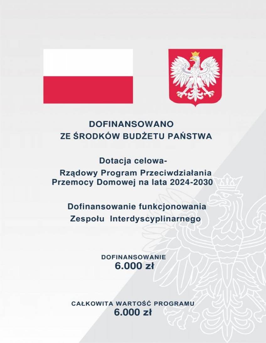 Dofinansowanie funkcjonowania Zespołu Interdyscyplinarnego